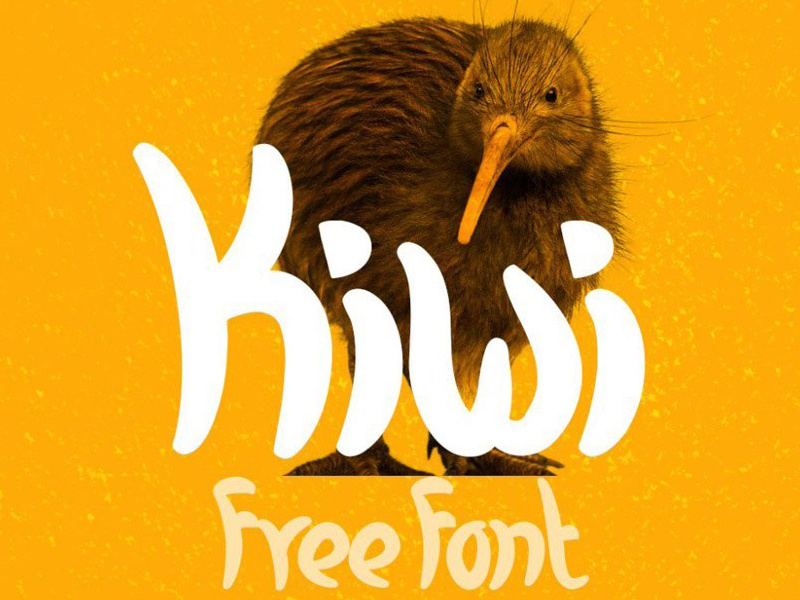Kiwi - free fresh and casual font design freebies freebie typography typogaphy typefaces typeface free fonts free font font family font