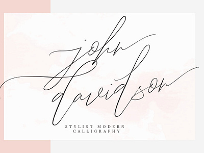 John Davidson - free modern calligraphy font apparel design font font family free font free fonts freebie freebies typeface typefaces typogaphy typography