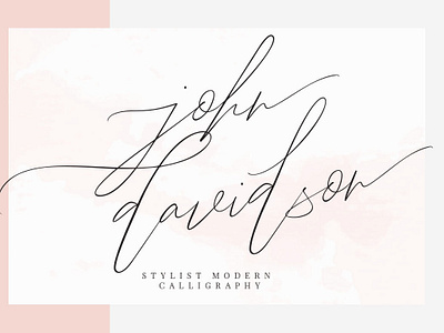 John Davidson - free modern calligraphy font