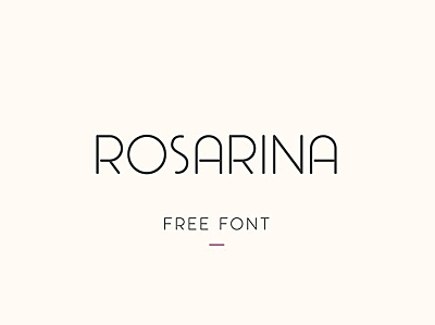 Rosarina Free Font