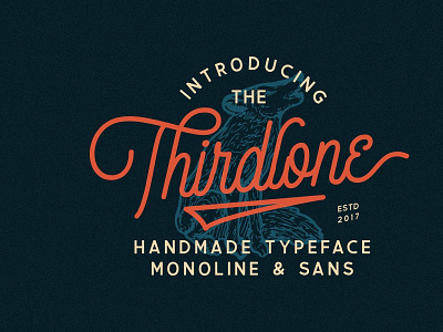 Thirdlone - Free Handmande Font design font family free font free fonts freebie freebies illustration typeface typogaphy typography