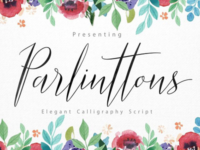 Parlinttons - Free Elegant Script Font design font free font free fonts freebie freebies typeface typefaces typogaphy typography