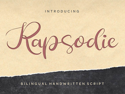 Rapsodie - Free Bilingual Script Font font font family free font free fonts freebie freebies typeface typefaces typogaphy typography