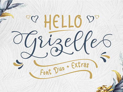 Hello Grizelle Free Font Duo font font family free font free fonts freebie freebies typeface typefaces typogaphy typography