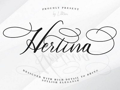Hertina Free Calligraphy Font font font family free font free fonts freebie freebies typeface typefaces typogaphy typography
