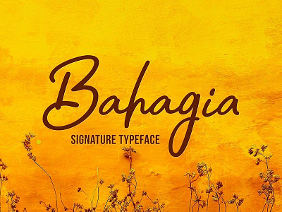 Bahagia - free signature font