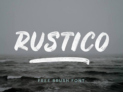 Rustico Font - Free Brush Typeface font font awesome font design font family fonts free font free fonts freebie freebies typeface typography typography design