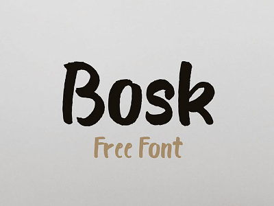 Bosk - free handmade brush font font font awesome font design font family fonts free font free fonts freebie freebies typeface typography typography design vintage font