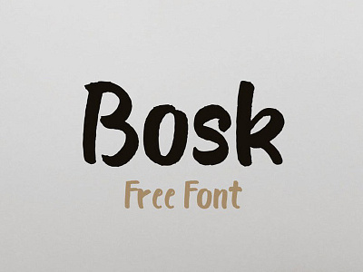 Bosk - free handmade brush font