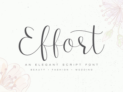 Effort - Free Wedding Calligraphy Font font font design font family fonts free font free fonts freebie freebies typeface typography