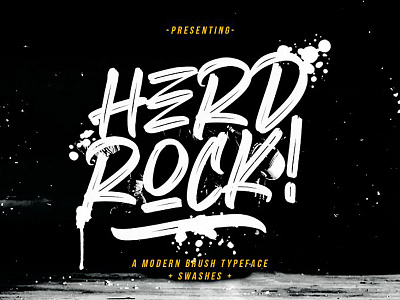 Herdrock Free Brush Font font font awesome font design font family fonts free font free fonts freebie freebies typeface typography typography design vintage font