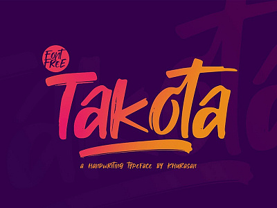 Takota - Free Handwritten Brush Font font font awesome font design font family fonts free font free fonts freebie freebies typeface typography