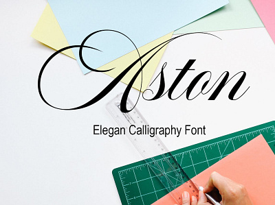 Aston Ellegan Calligraphy Font Free font font design fonts freebie typography