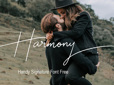 Harmony Handy Signature Font Free font font design fonts freebie typography