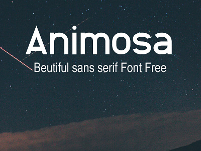 Animosa Beutiful sans serif Font Free font font design fonts freebie typography