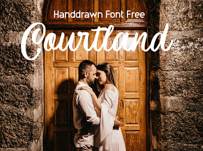 Courtland Handdrawn Font Free font font design fonts freebie typography