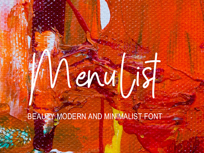 Menulist Beauty modern and minimalist Font Free font font design fonts freebie typography