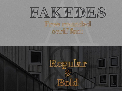 Fakedes Rounded & outline Free Font font font design fonts freebie typography