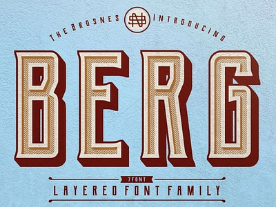 Berg isa Layered typeface Font Free font font design fonts freebie typography