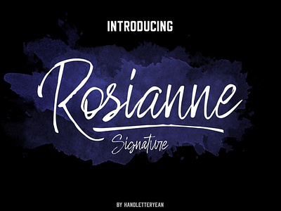 Rosianne Bold and unique Handwritten font Free font font design fonts freebie typography