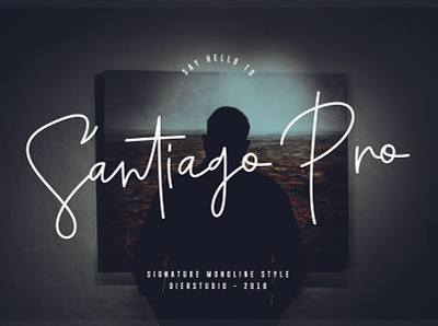 Santiago Pro - Free Signature Font font font design font family fonts free font free fonts freebie freebies typeface typography