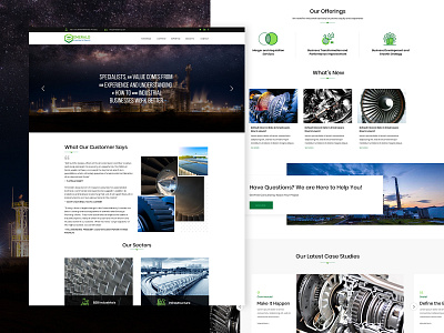 Emerald industrial photoshop ui web design
