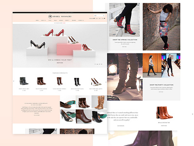 Arabel Manners ecommerce design shoe space ui ui design web design