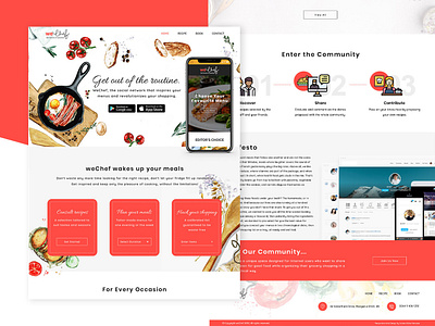 We Chef food photoshop restaurant ui web design