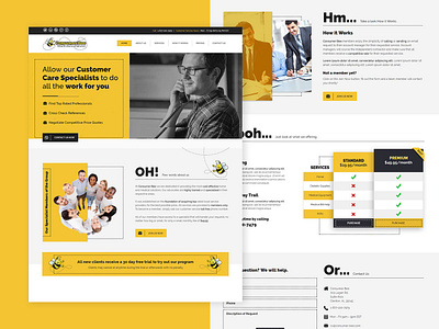 Consumer Bee photoshop ui web design