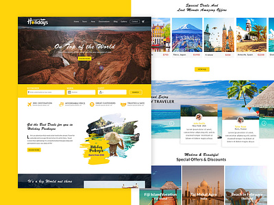 Holidays holidays photoshop travel ui web design