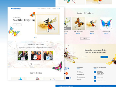 Electrickery ecommerce design photoshop ui web design