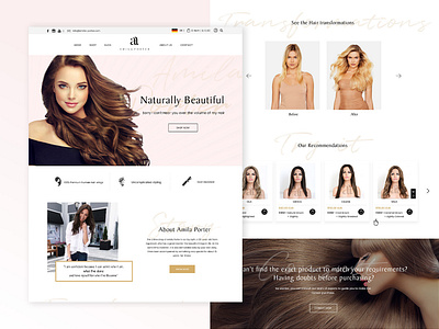 Amila Porter ecommerce design photoshop ui web design wig