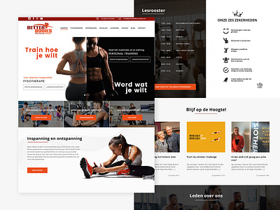 Better Bodies exercises gym photoshop ui web design