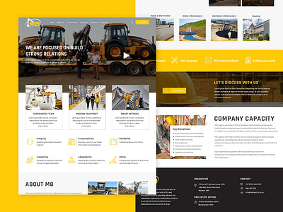 M8 construction photoshop ui web design