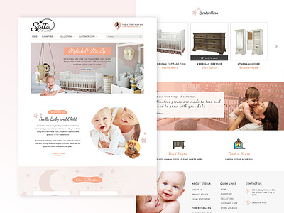 Stella Baby and Child baby ecommerce design photoshop ui web design