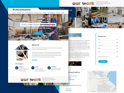 Lms Newcastle carpenter construction photoshop ui web design