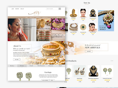 Maika Jewelry bangles jewelry photoshop ui web design wedding