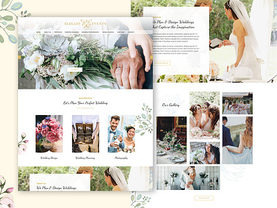 Elegant Event event parties photoshop ui web design wedding