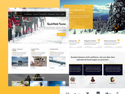 Abenteuer Management adventure photoshop ui web design