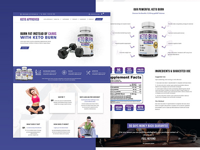 Keto Approved body ecommerce design photoshop protein ui web design