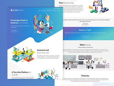 Flow Health health lab photoshop ui web design
