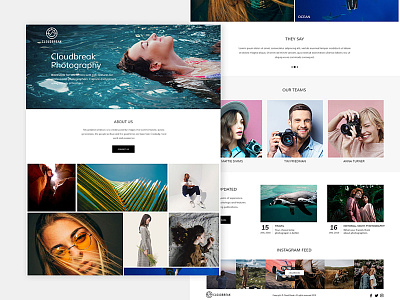 cloud break photograhy photoshop ui web design