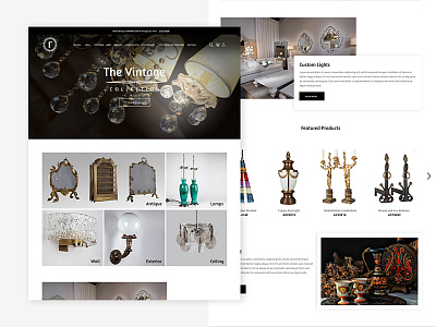 Remain Lightining ecommerce design lamps photoshop ui vintage web design