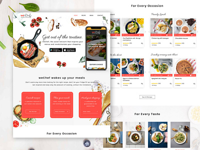 WeChef food food app online food consultation photoshop restaurant ui web design