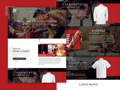 Vivid culinary food photoshop restaurant ui web design