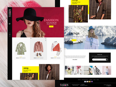 Fashion clothes ecommerce design photoshop ui web design