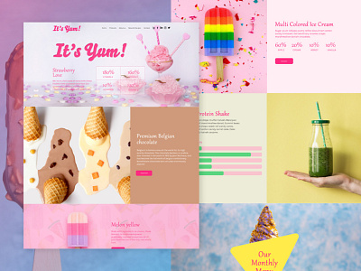 It's Yum ecommerce design flavours icecream love for ice cream love for ice cream photoshop tasty ui web design
