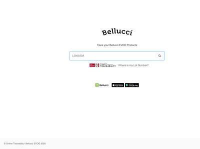 Online Traceabiliy - Bellucci EVOO uxdesign web development