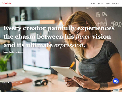 personal page ahensycom uxdesign