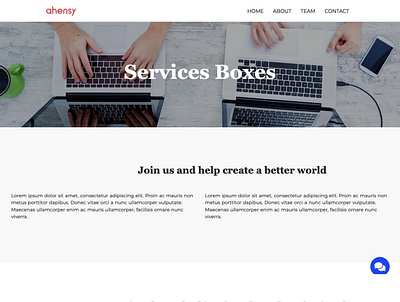 services boxes ahensycom uxdesign